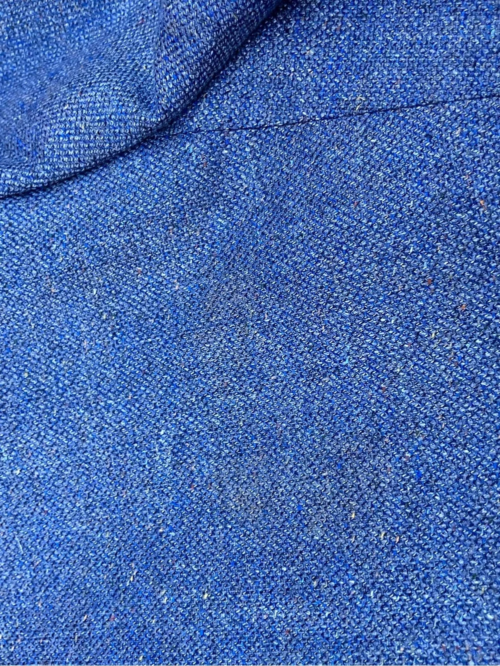 Hart Schaffner Marx hand tailored suit jacket 48L silk and wool steel blue